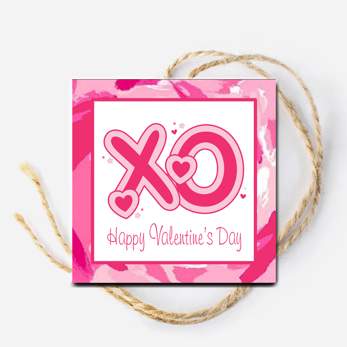 XO Valentine Instant Download Tag