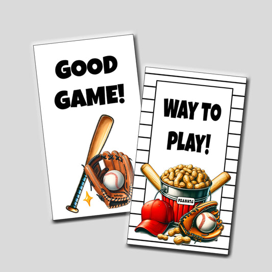 Printable Baseball Snack Gift Tag