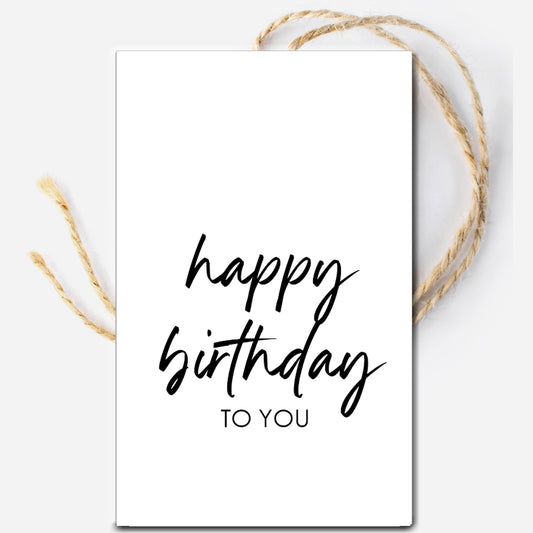 Happy Birthday Minimalist Instant Download Tag