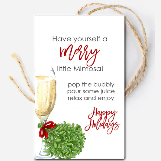 Merry Little Mimosa Instant Download Tag