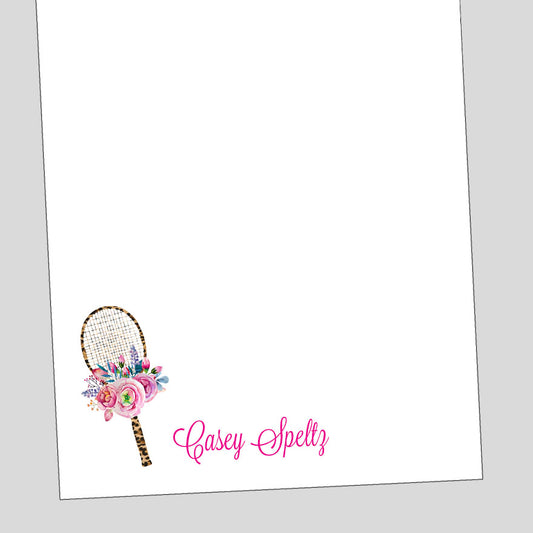 Tennis Floral Notepad