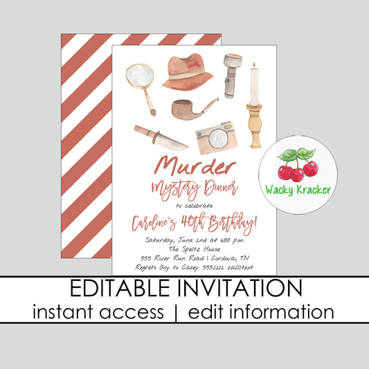 Murder Mystery Dinner Invitation