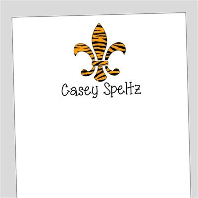 Tiger Fleur De Lis Notepad