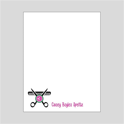 Monogram Hair Dresser Notepad