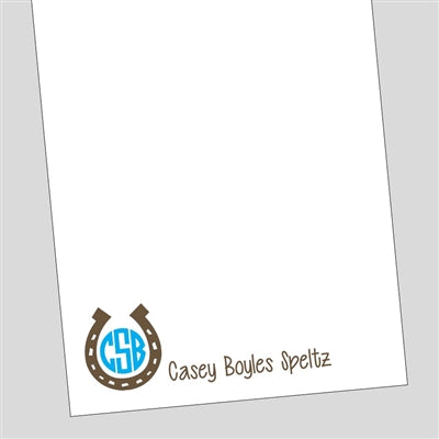 Monogram Horseshoe Notepad