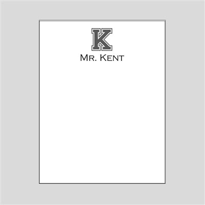 Masculine Monogram Notepad