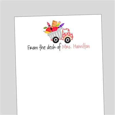 Teacher Truck Notepad