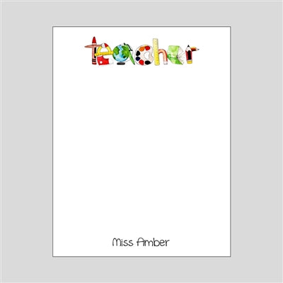 Teacher Hand Drawn Notepad