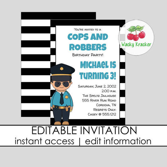 Police Birthday Invitation