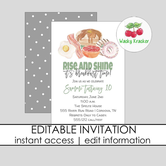 Rise and Shine Invitation