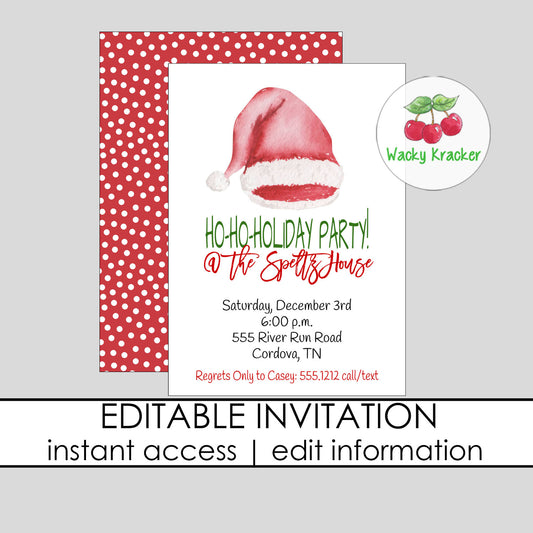 Santa Hat Invitation