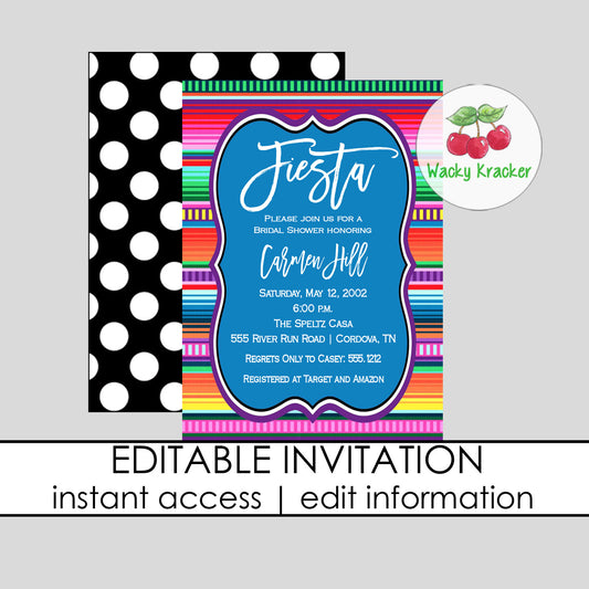 Serape Bridal Shower Invitation