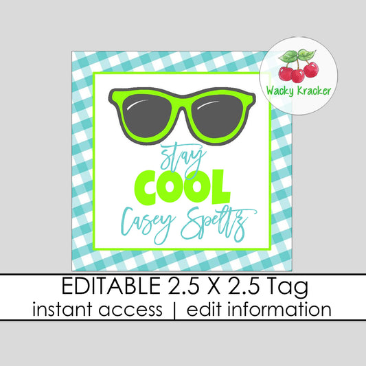 Sunglasses Gift Tag