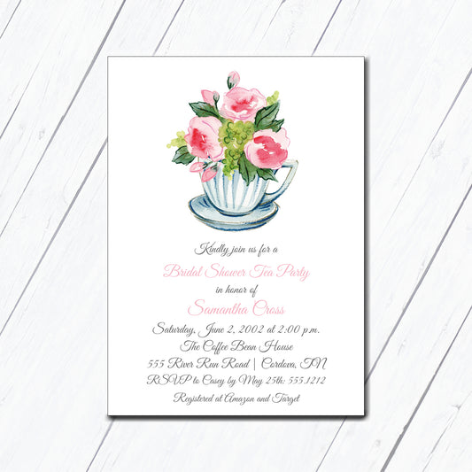 Tea Bridal Shower Invitation