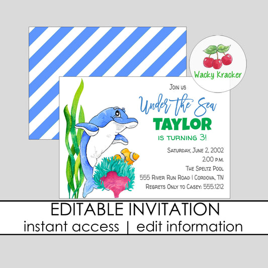 Under the Sea Birthday Invitation