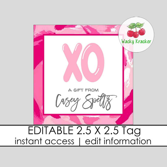 XO Valentine Tag