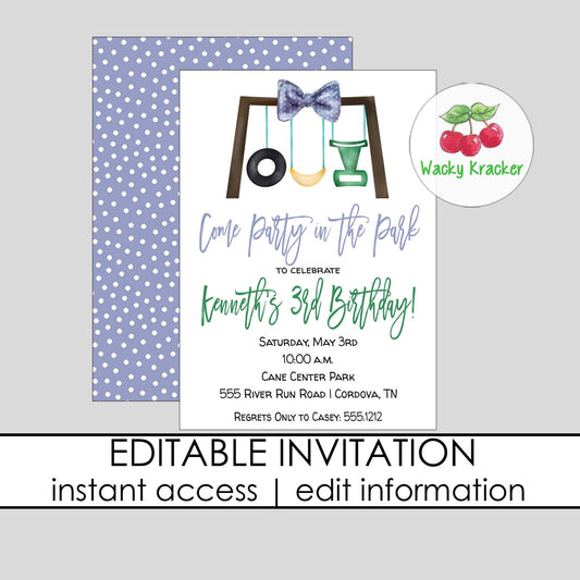 Playground Boy Birthday Invitation