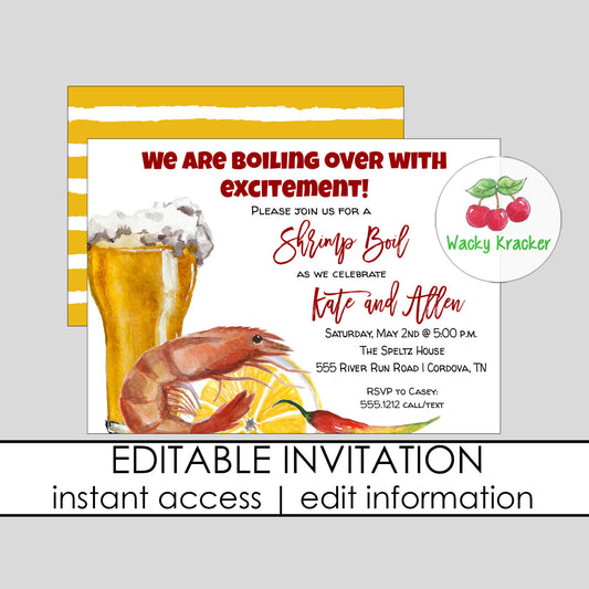 Shrimp Boil Invitation